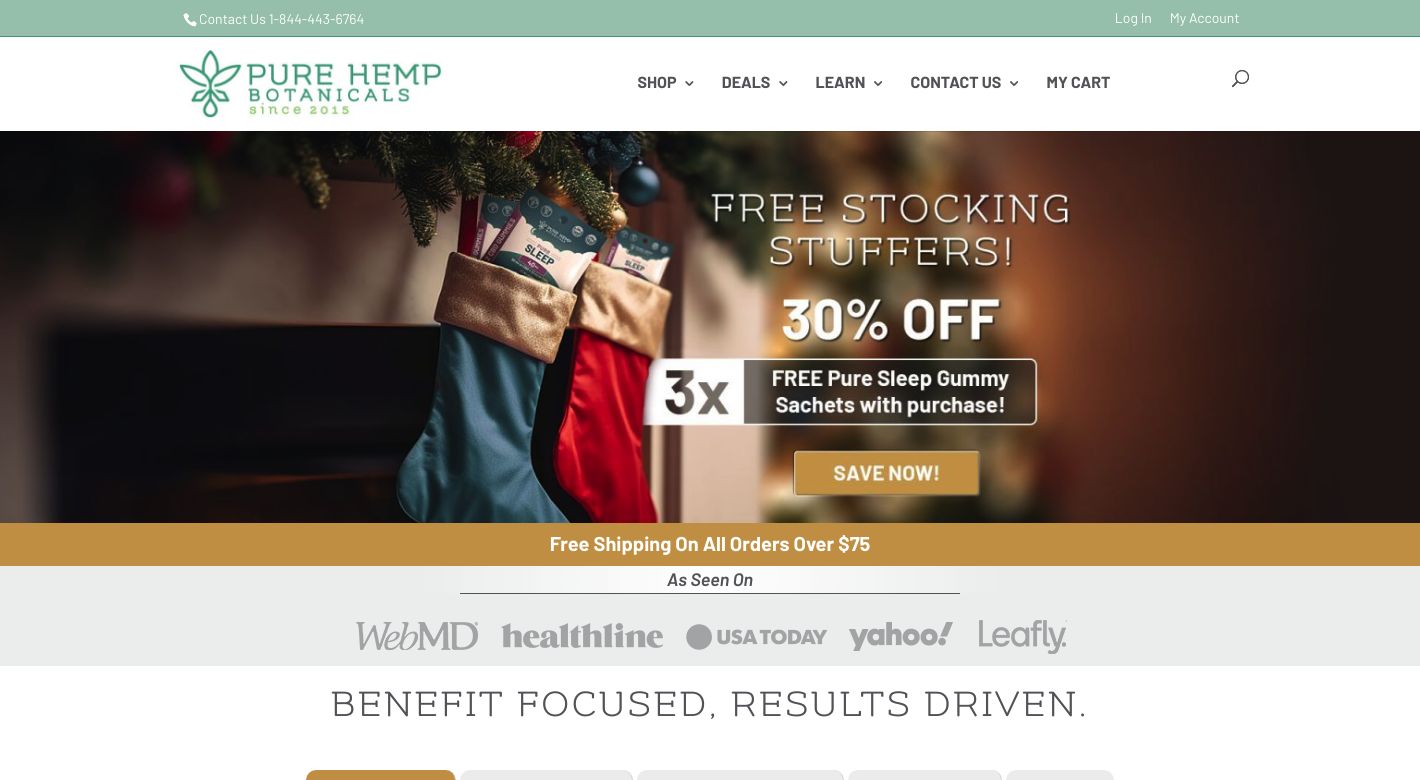 Pure Hemp Botanicals Website