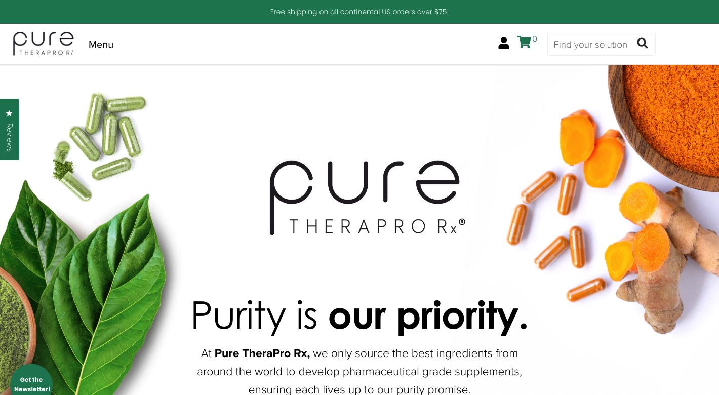 Pure TheraPro Rx Website