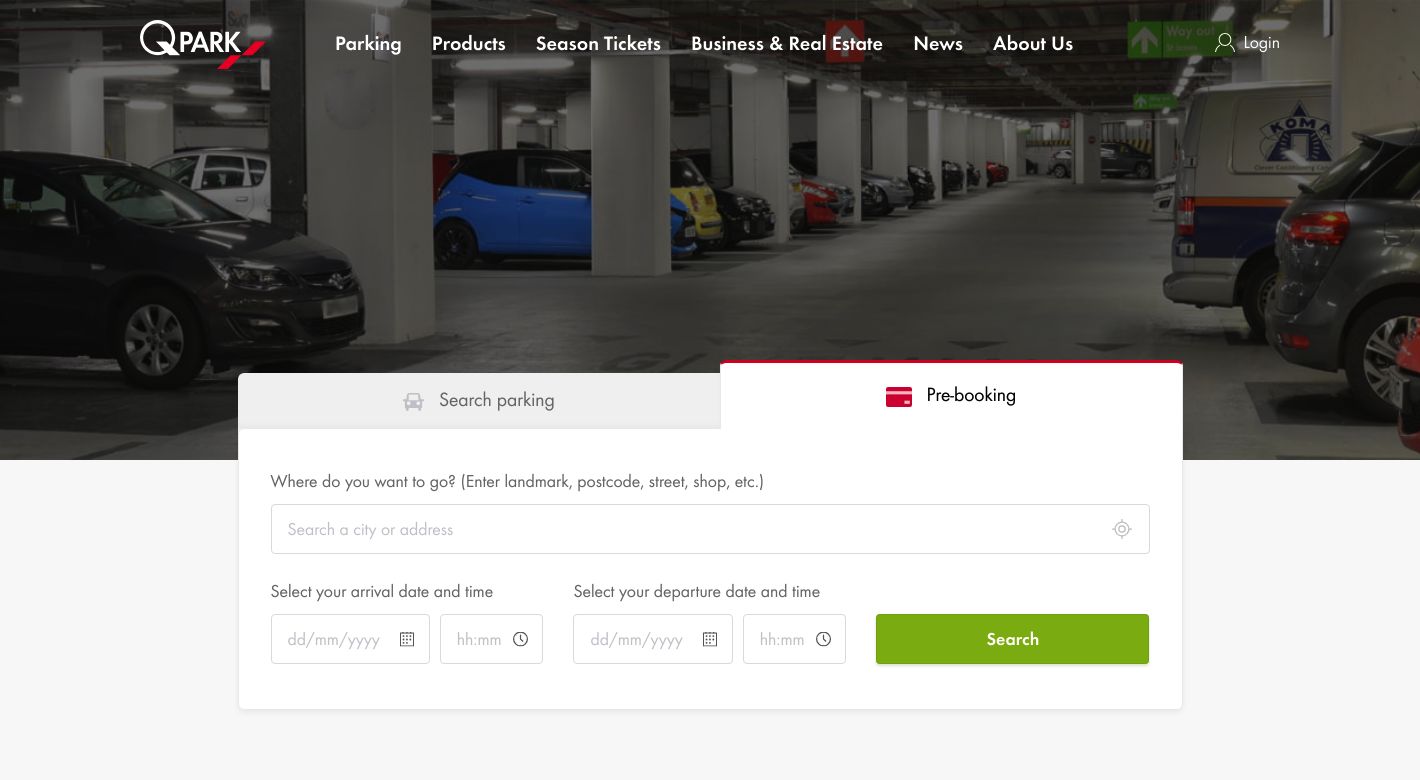 Q-Park Website