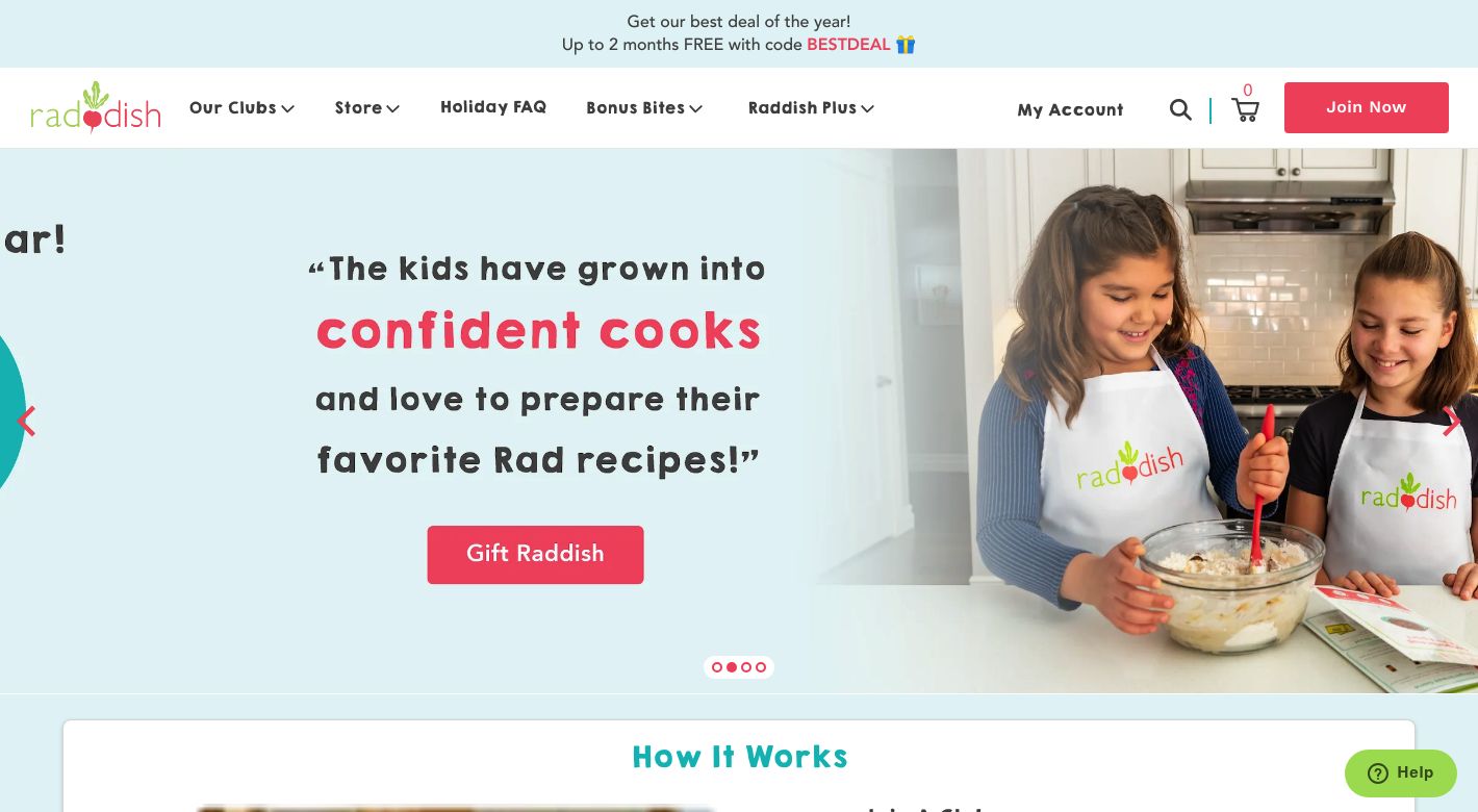 Raddish Kids Website