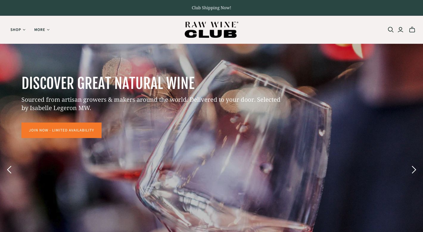 RAW WINE Website