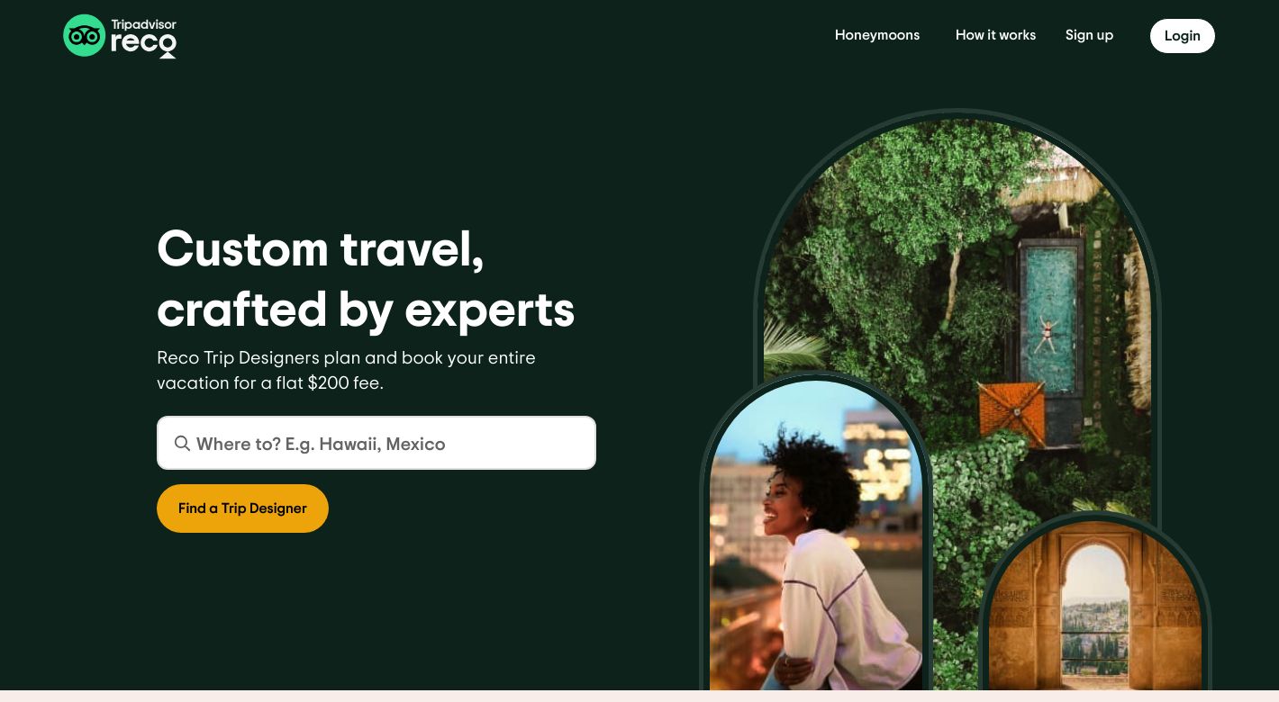 Reco by TripAdvisor Website