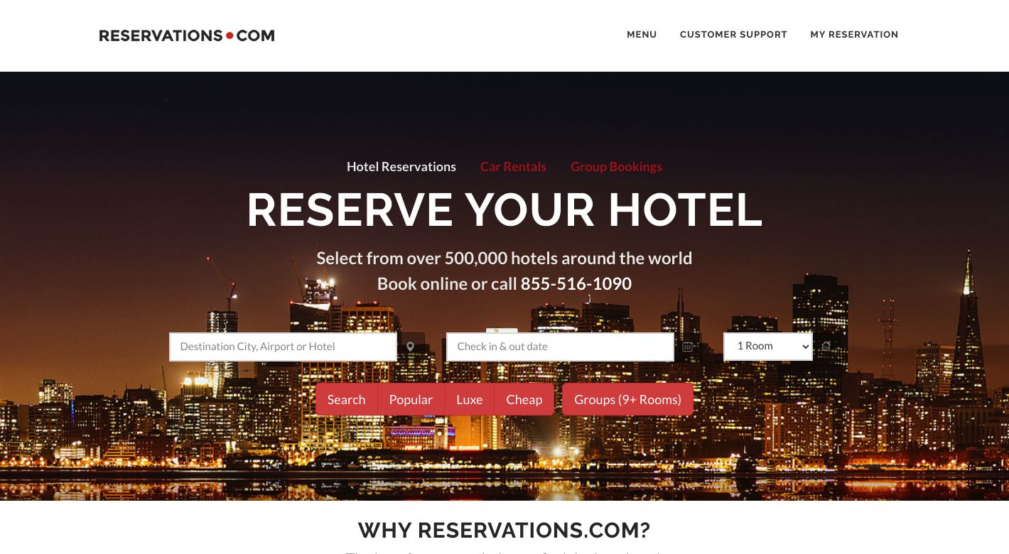 Reservations.com Website