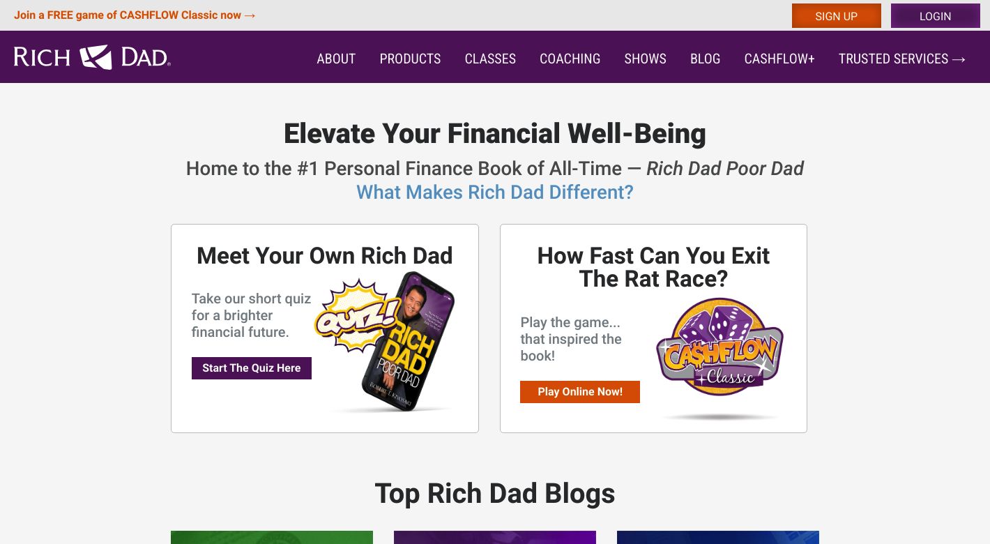 Rich Dad Website