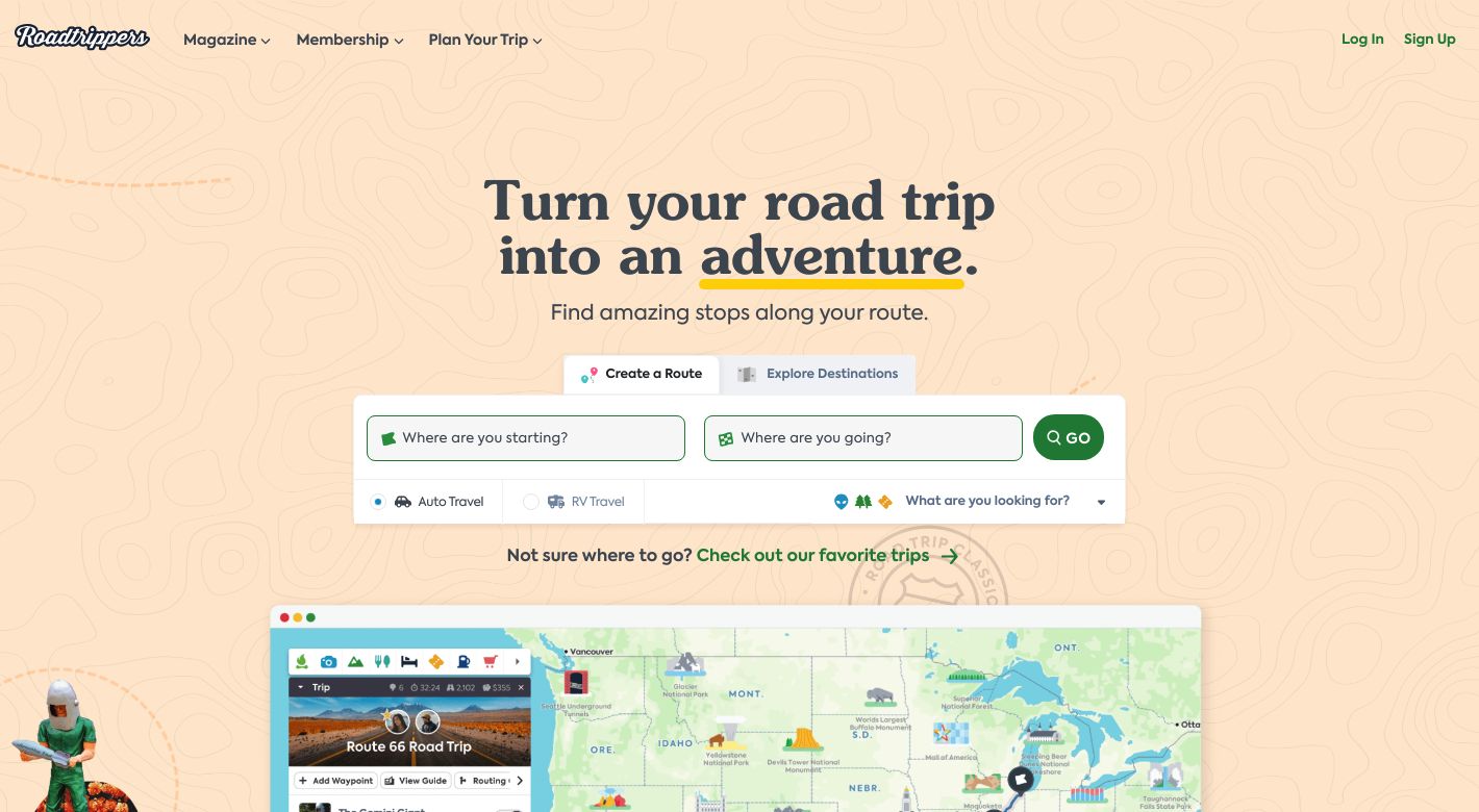 Roadtrippers Website