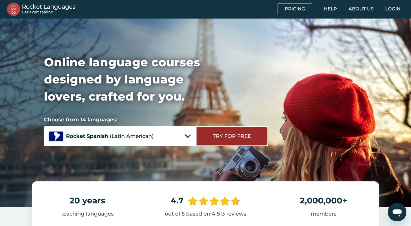 Rocket Languages Website