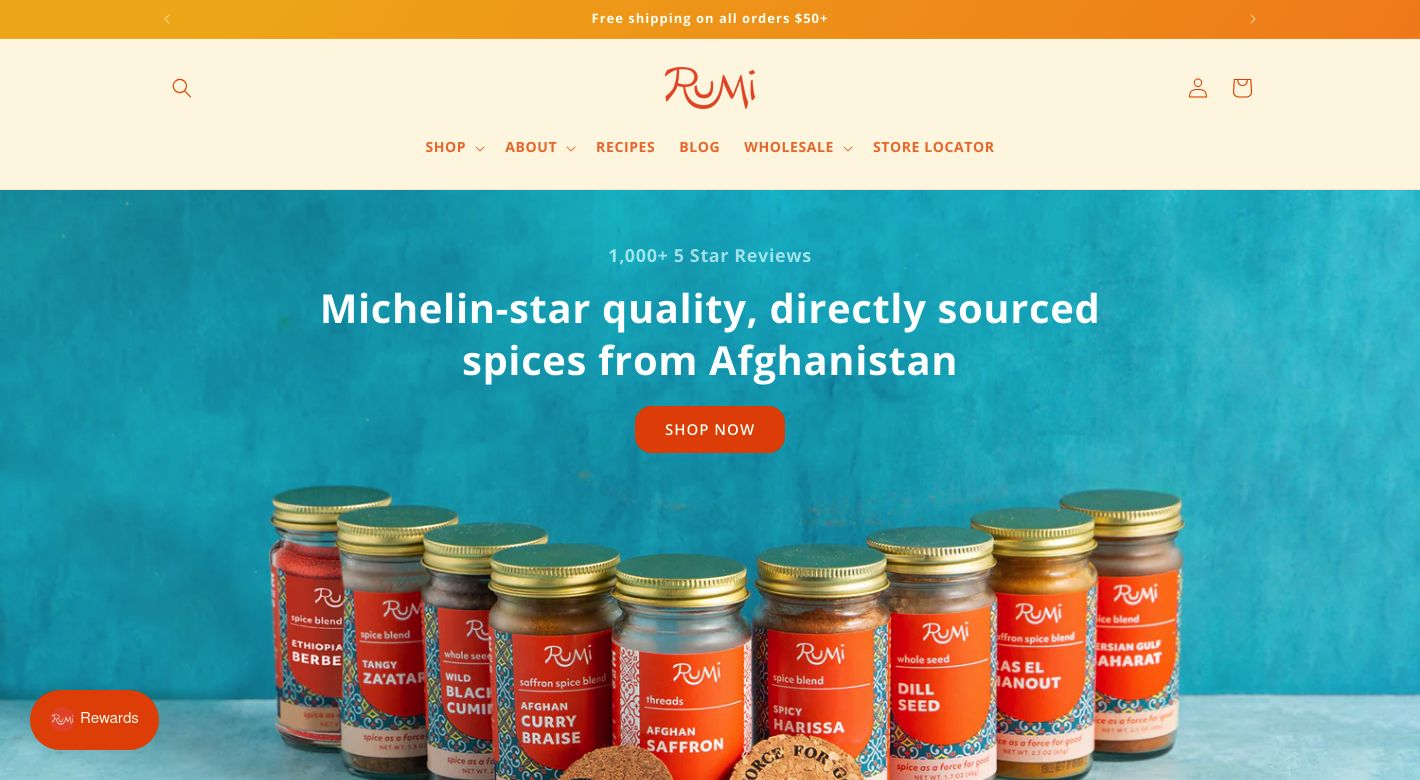 Rumi Spice Website