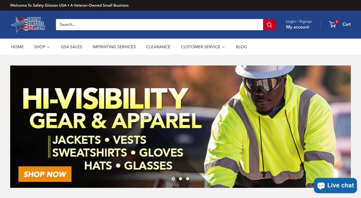 Safety Glasses USA Website