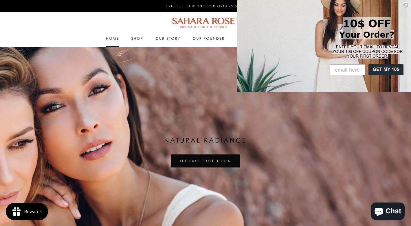 SAHARA ROSE Website