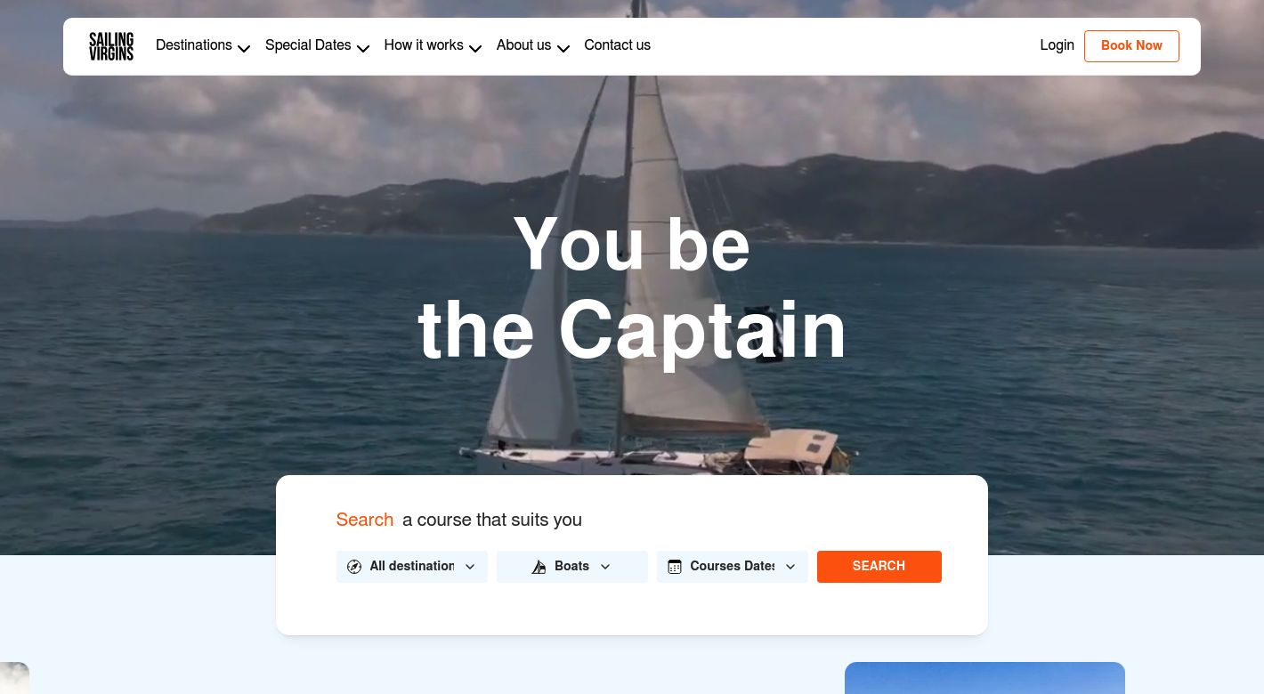 Sailing Virgins Website