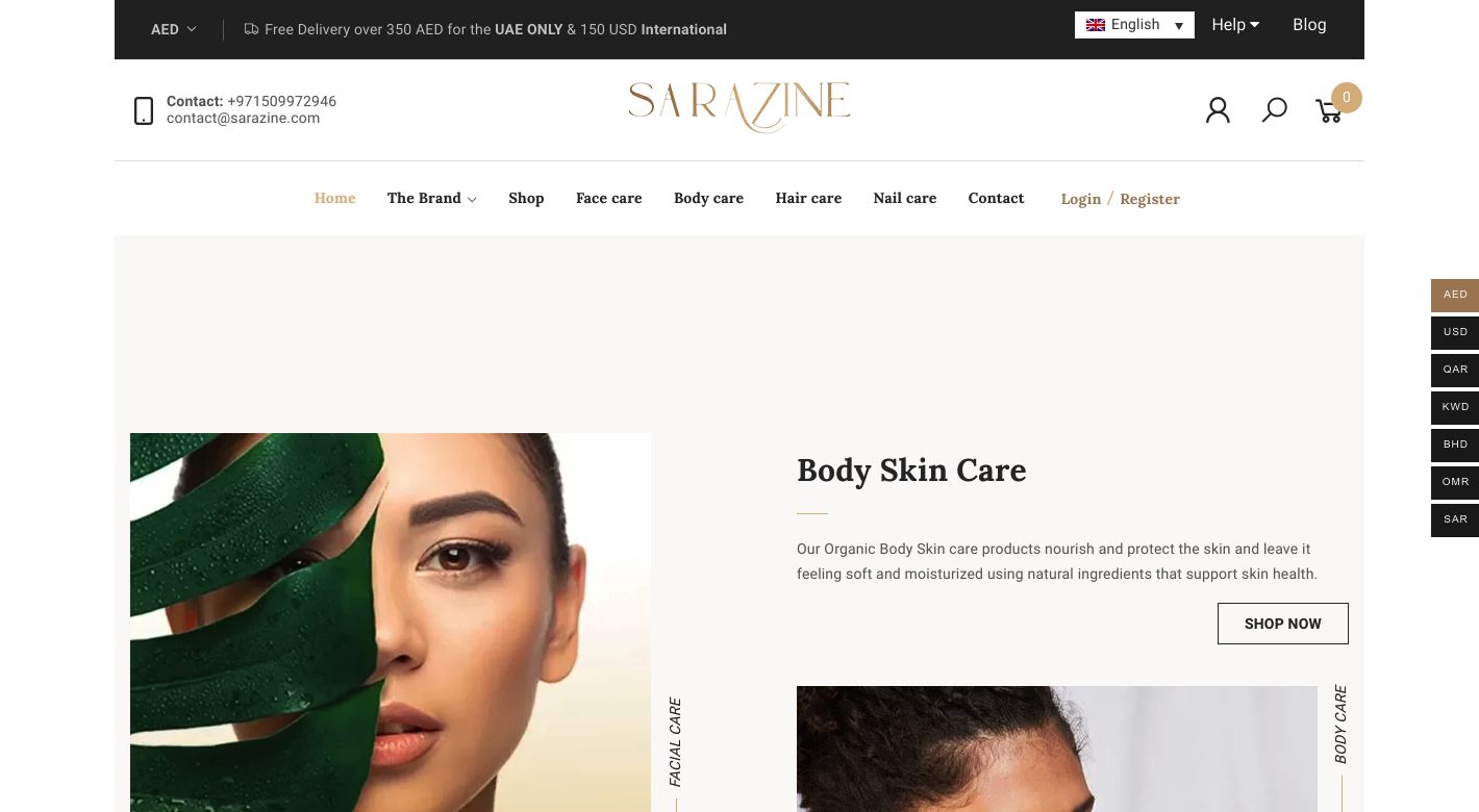 Sarazine trading Website