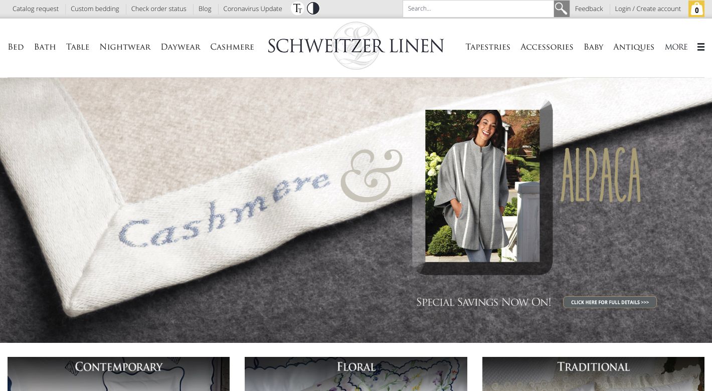 Schweitzer Linen Website