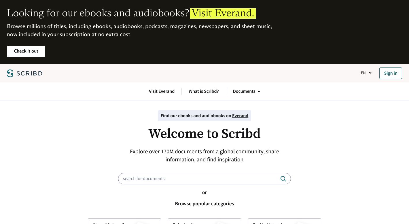 Scribd Website