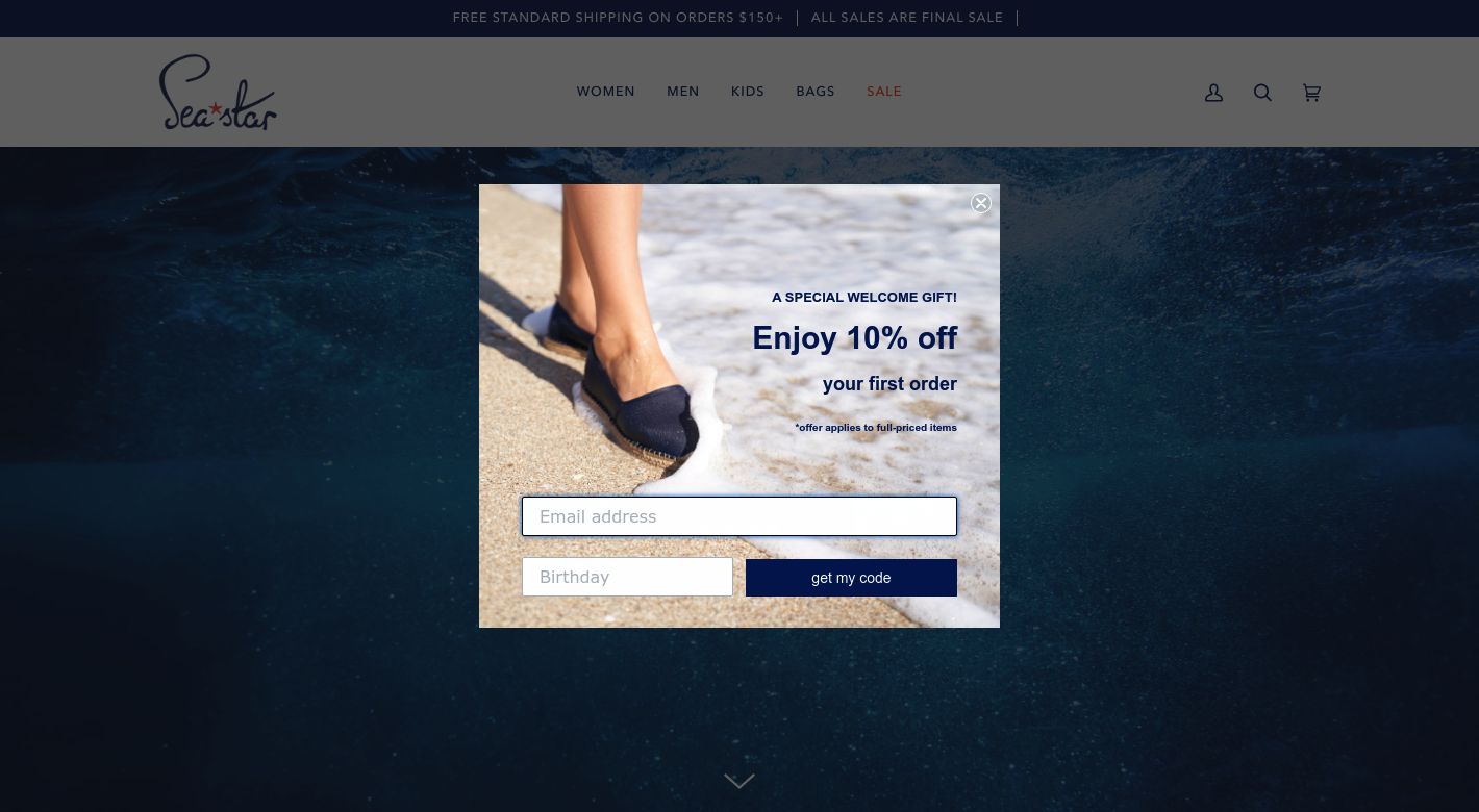 Sea Star Beachwear Website