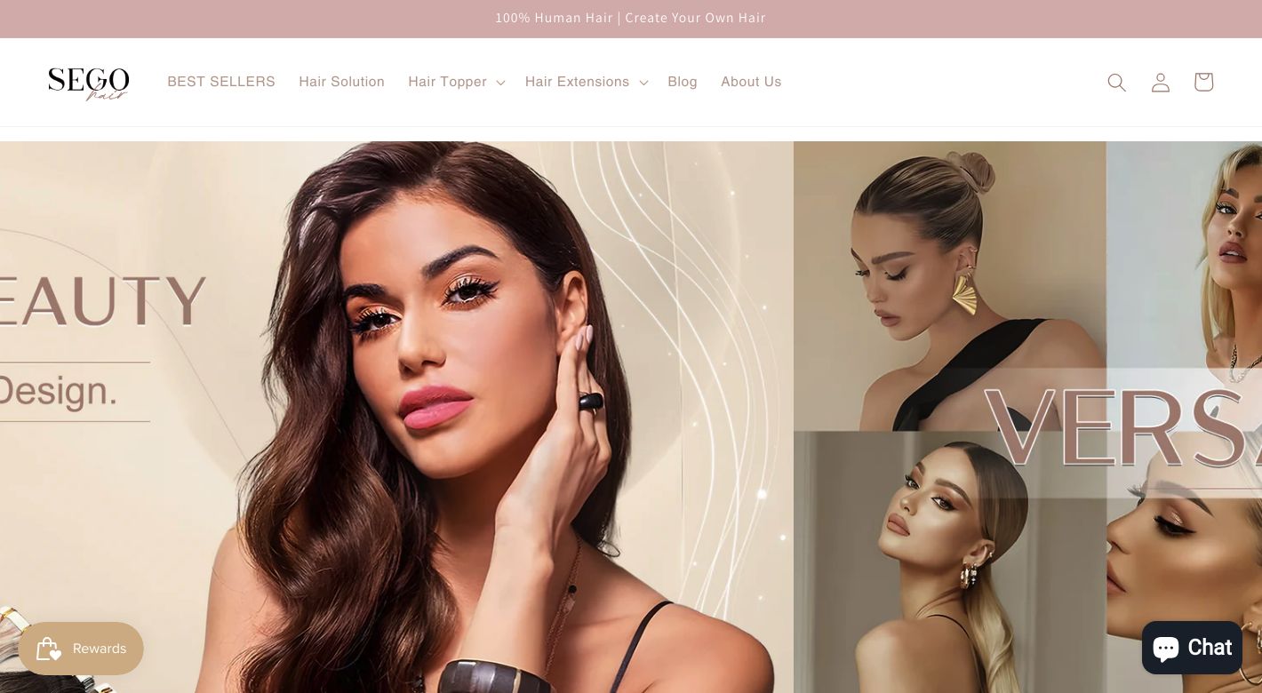 SEGO Hair Website