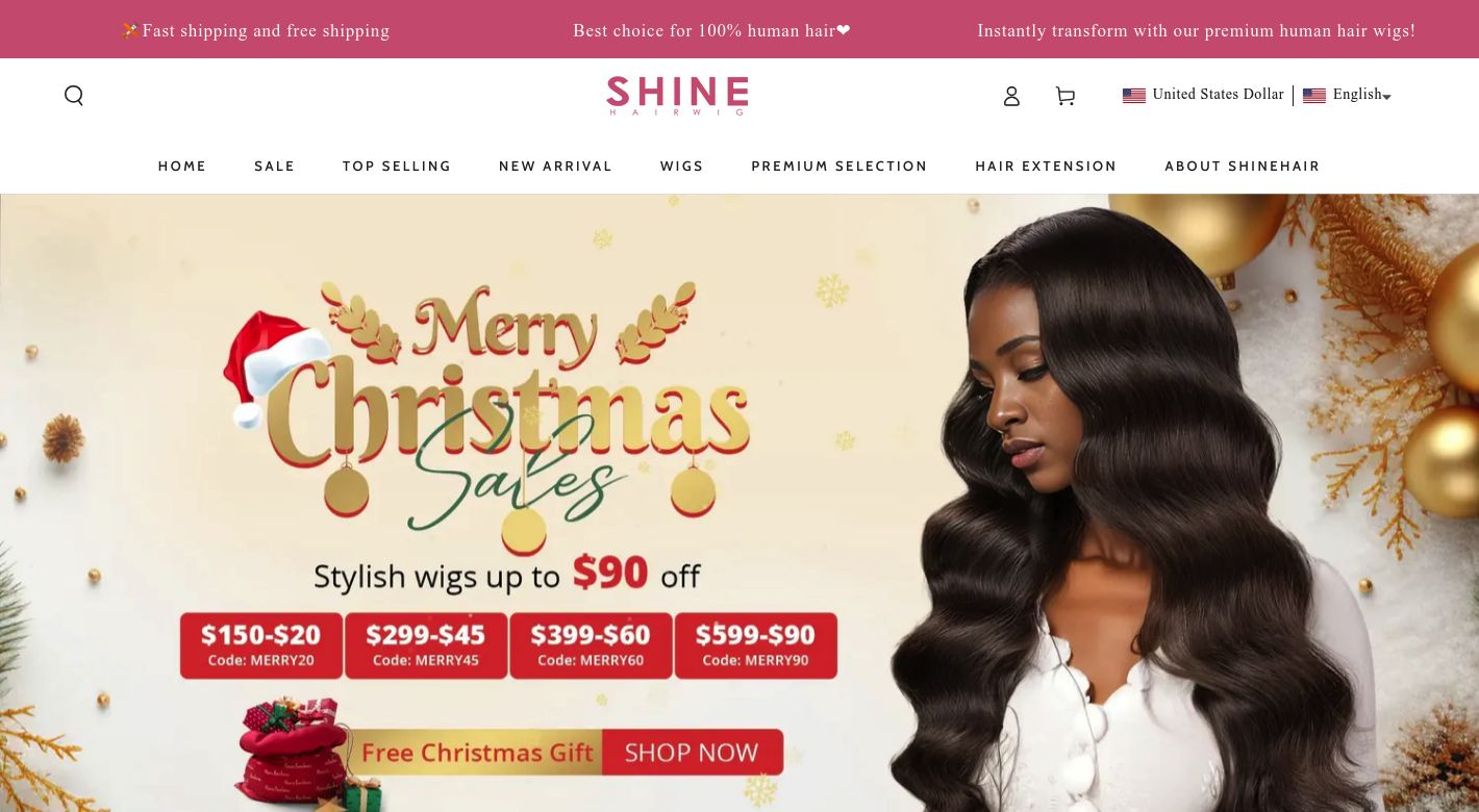 Shine Hair Wig Website