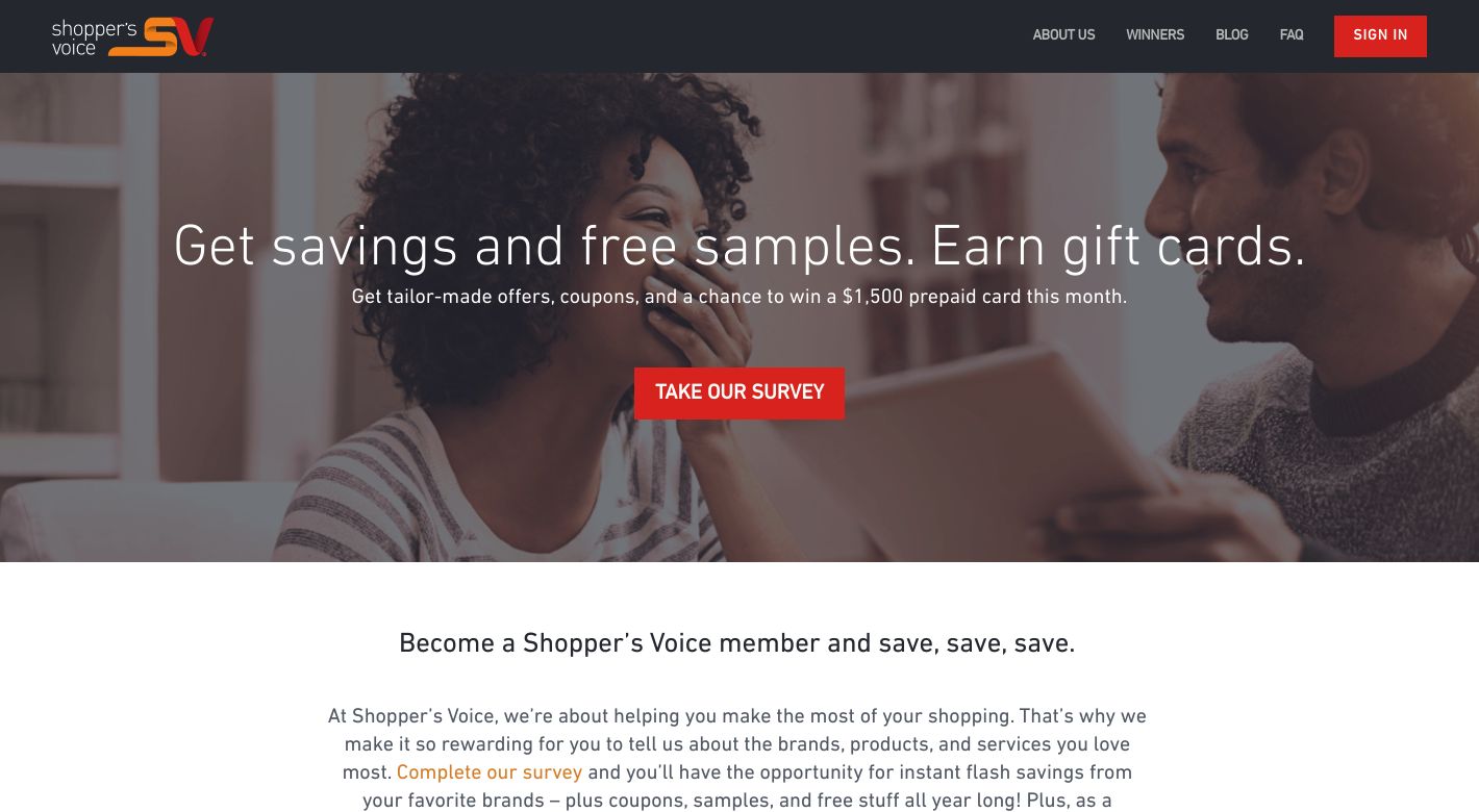 Shopper's Voice Website