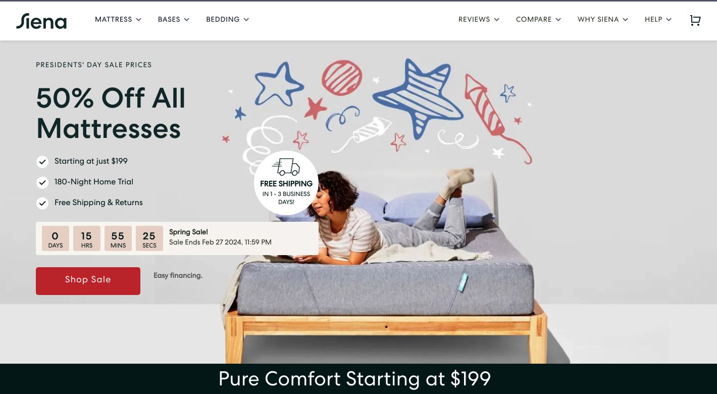 Siena Sleep Website