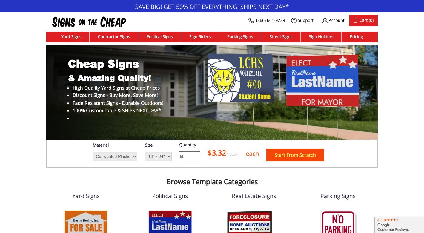 Signs On the Cheap Website