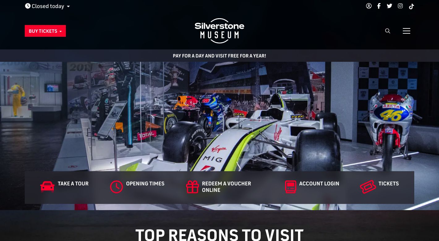 Silverstone Interactive Museum Website