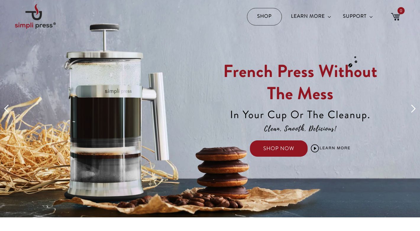 Simpli Press Coffee Website