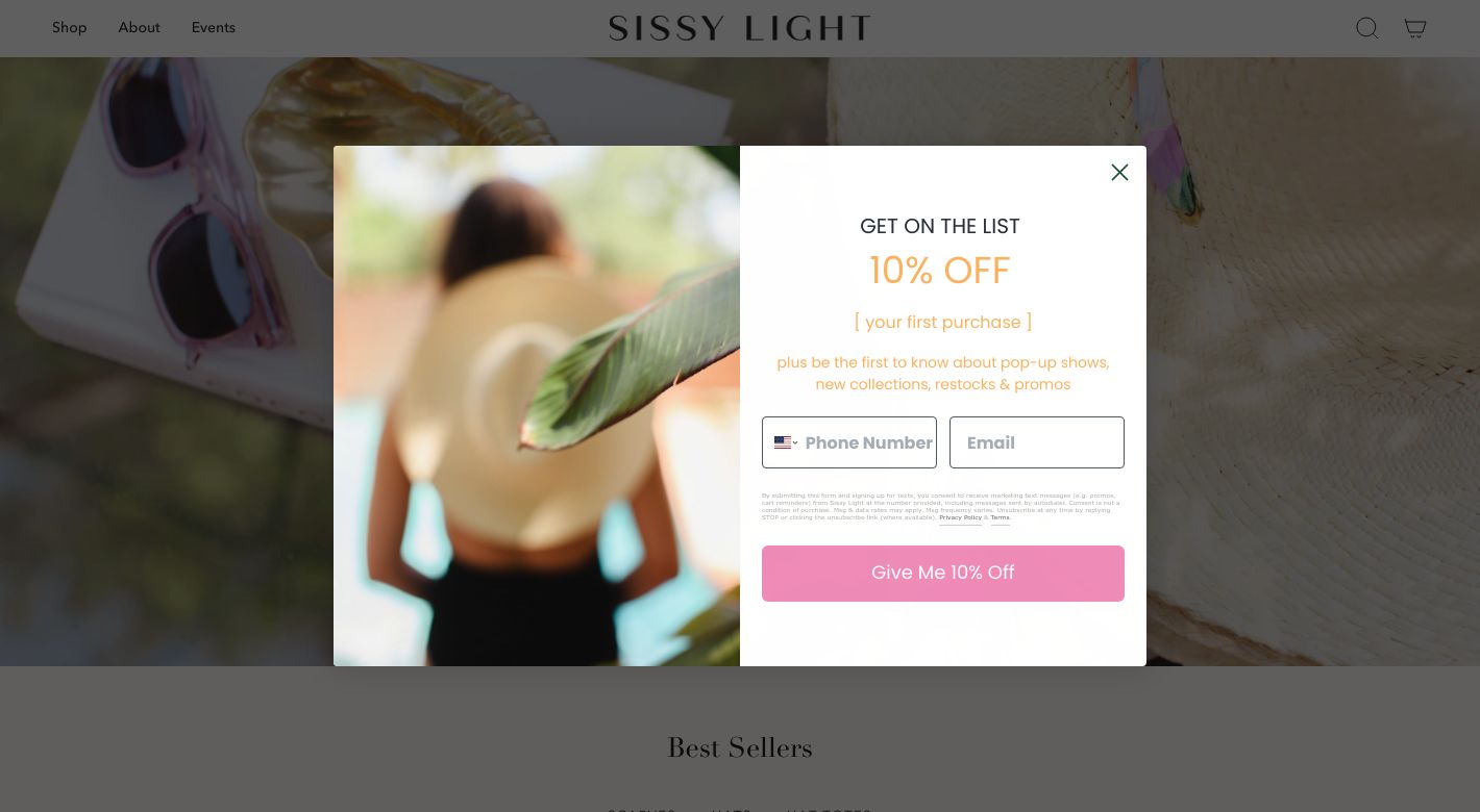 SISSY LIGHT Website