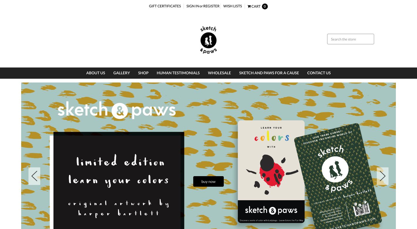 Sketch and Paws Website