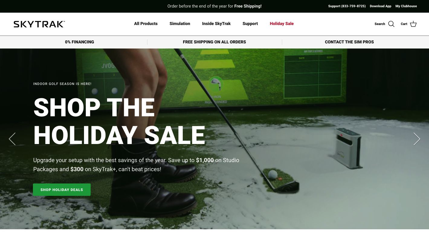 SkyTrak Golf Website