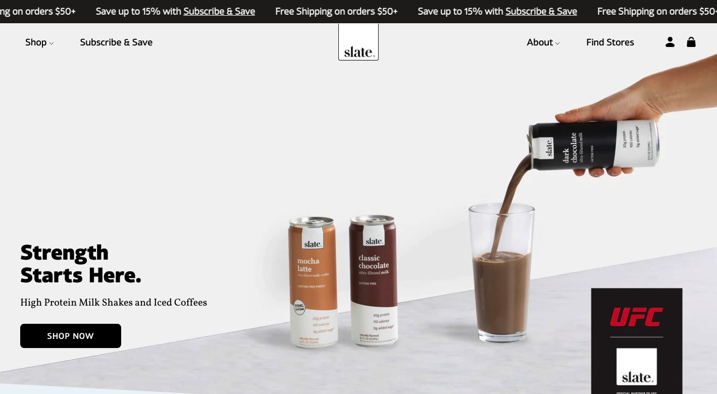 Slate Milk Website