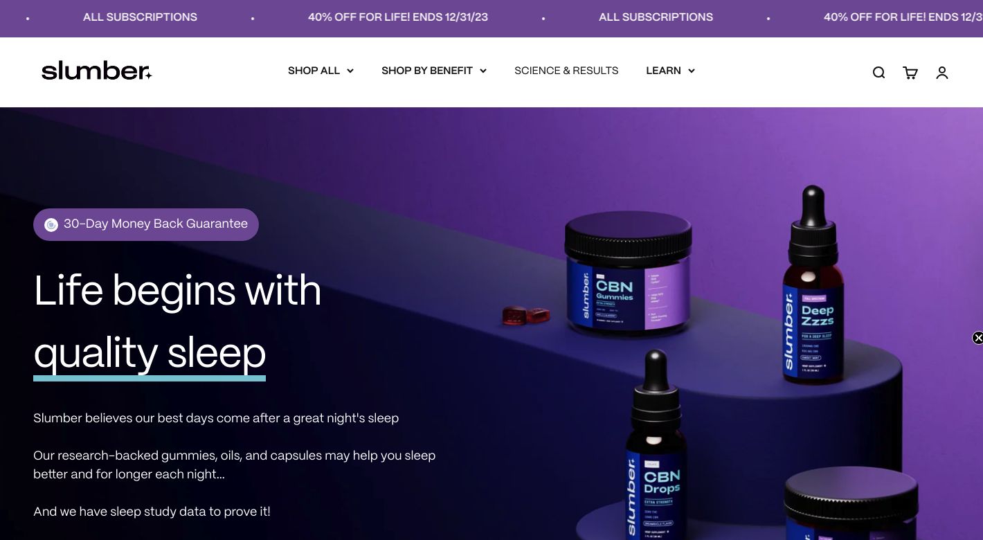 Slumber Website