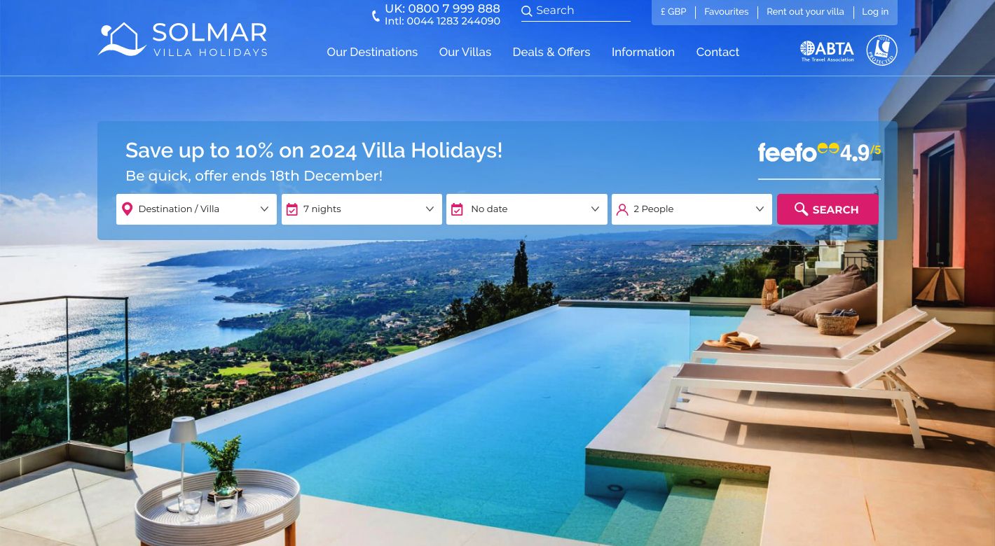 Solmar Villas Website