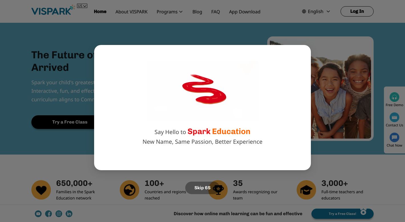 Spark Math Website