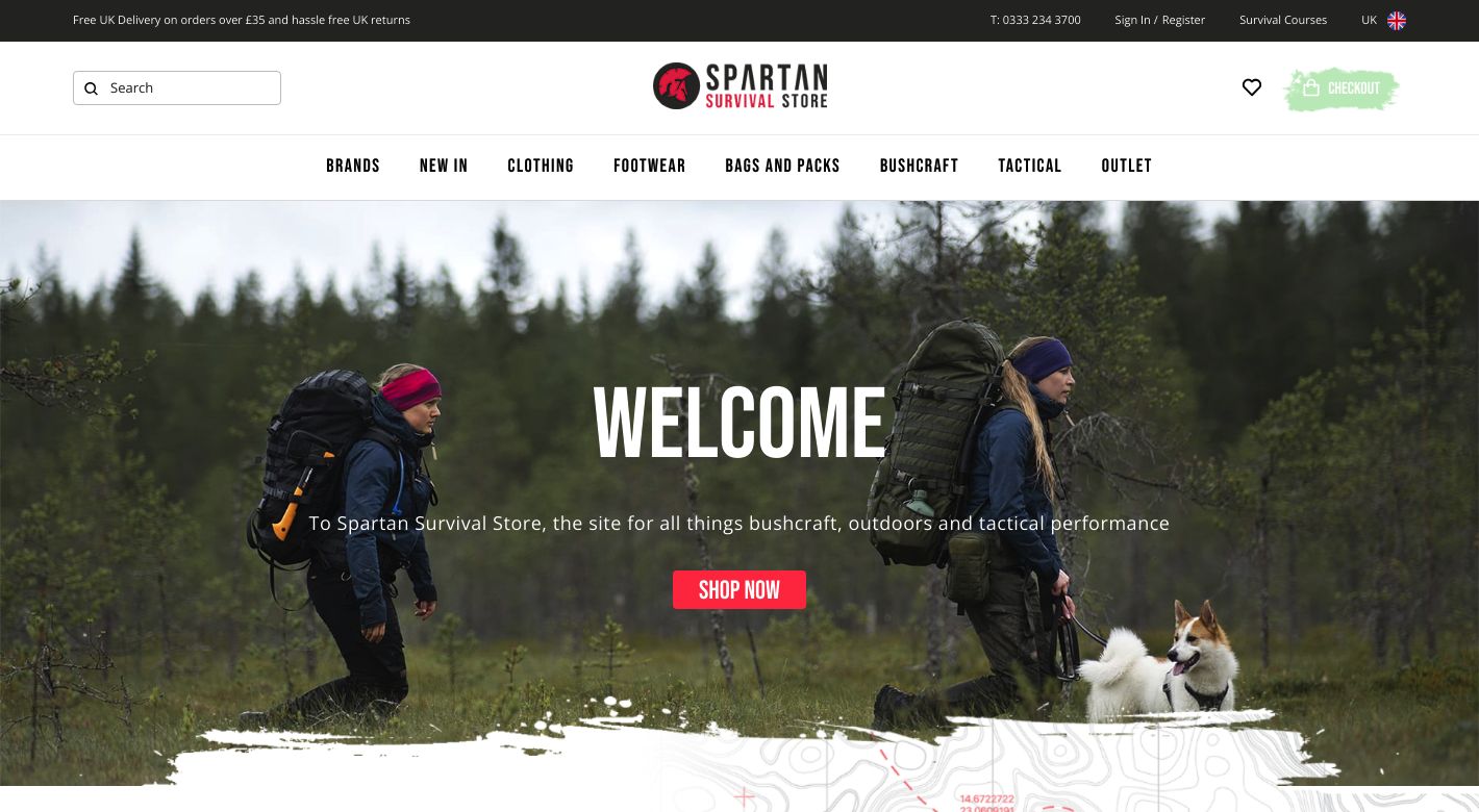 Spartan Survival Store Website