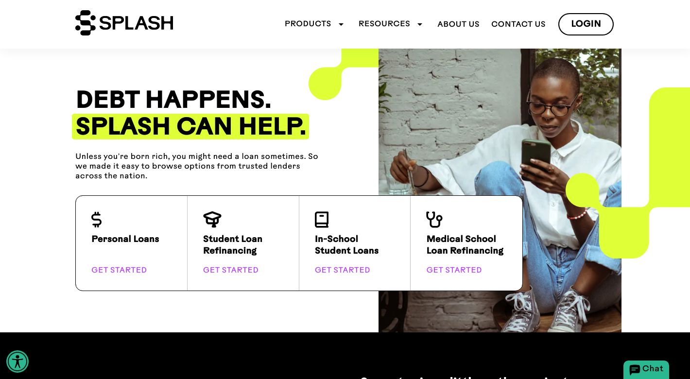 Splash Financial Website