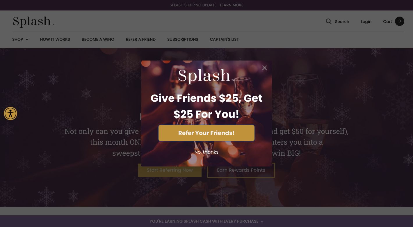 Splash Wines Website