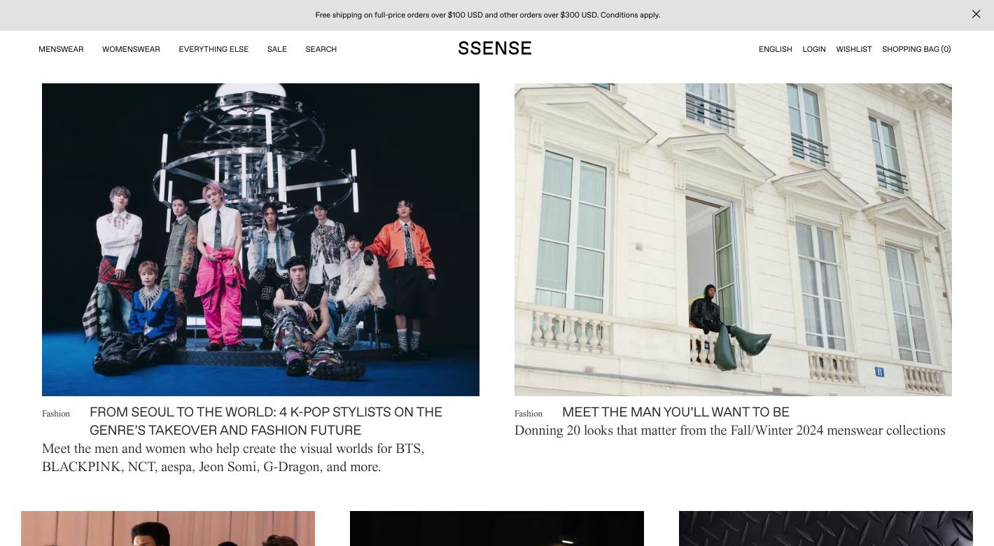 SSENSE Website