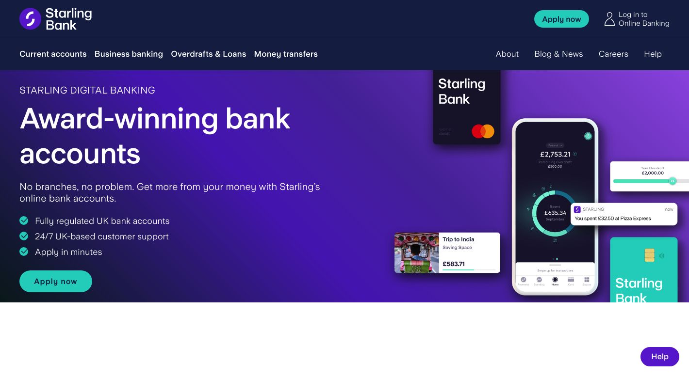 Starling Bank Website