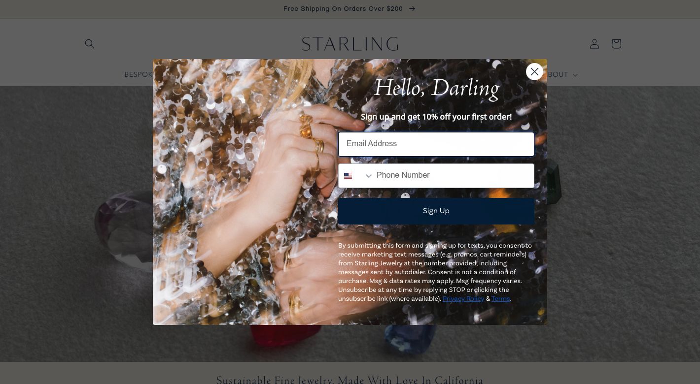 Starling Jewelry Website