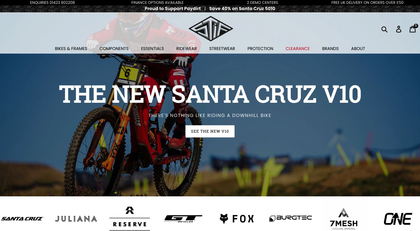 Stif Mountain Bikes Website