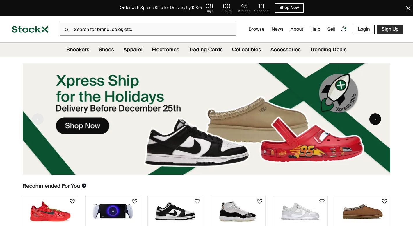 StockX Website