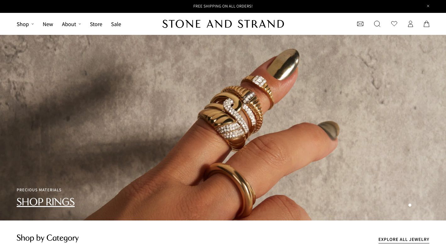 STONE AND STRAND Website