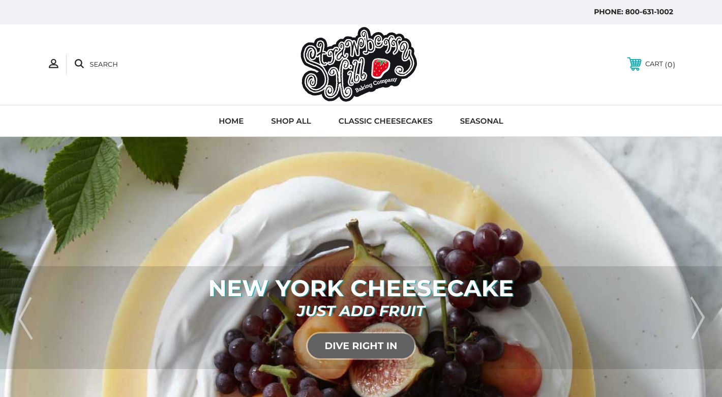 Strawberry Hill Cheesecakes Website