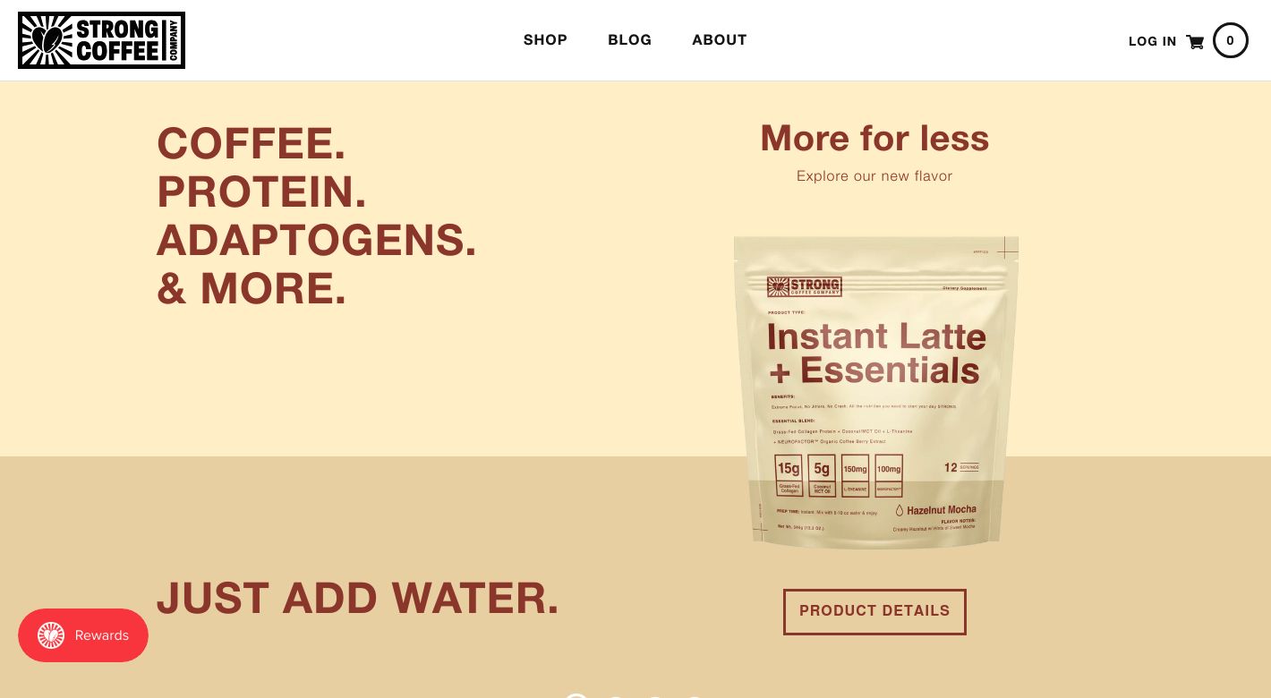 Strong Coffee Company Website