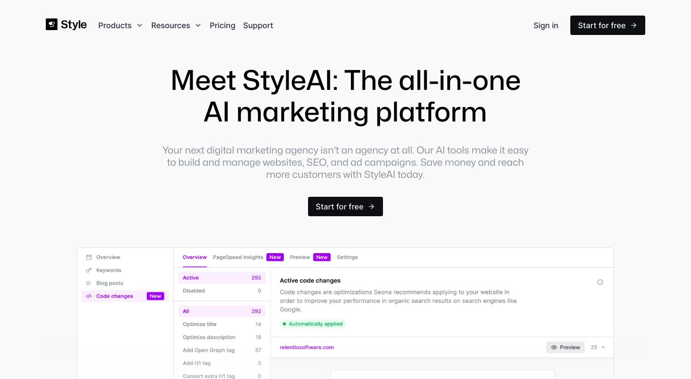 StyleAI Website