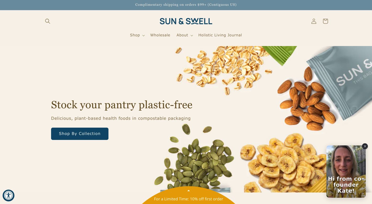 Sun and Swell Foods Website