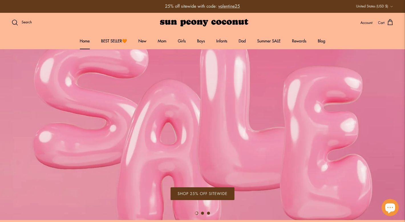 Sun Peony Coconut Website