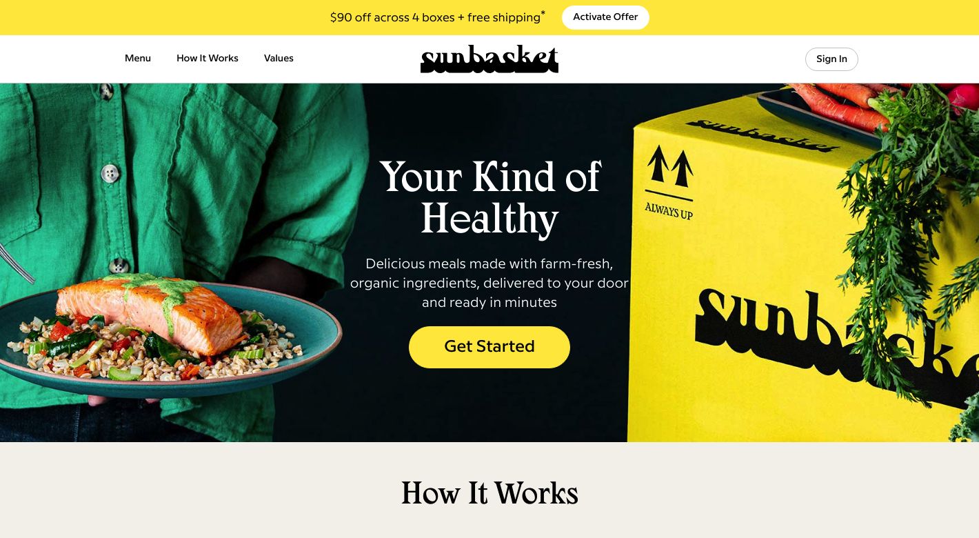 Sunbasket Website