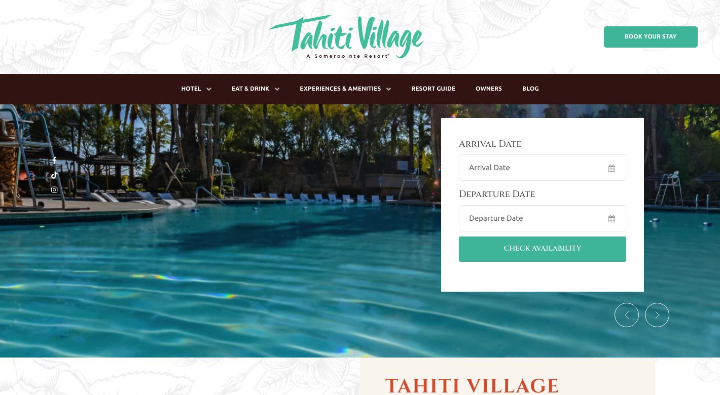 Tahiti Village Resort & Spa Website