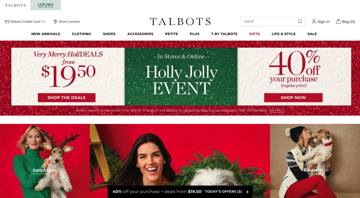 Talbots Website