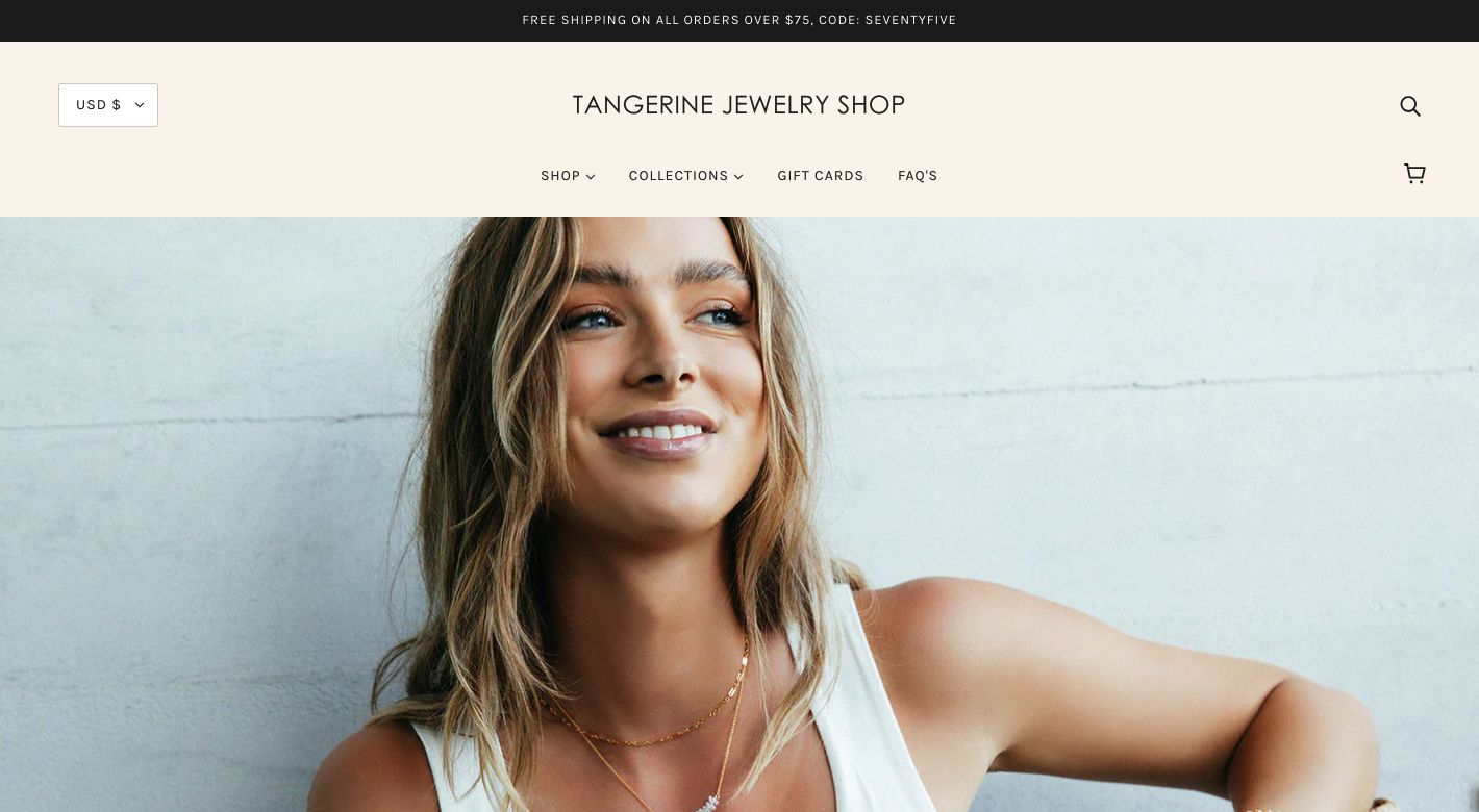 Tangerine Jewelry Shop Website